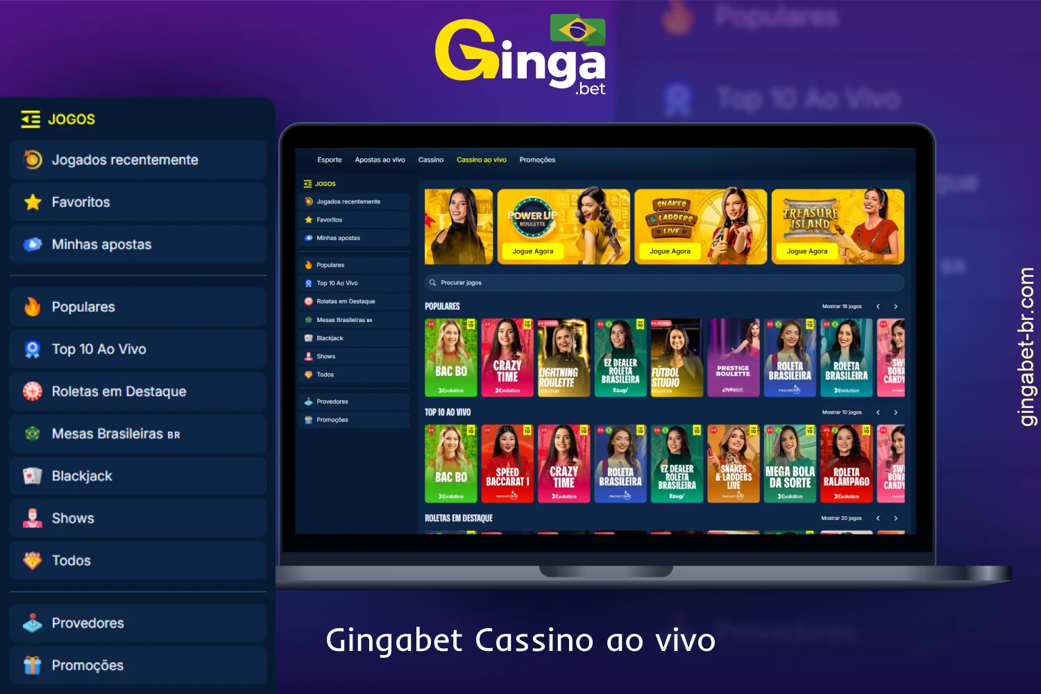 No cassino ao vivo da GingaBet, jogadores brasileiros interagem com crupiês reais via vídeo em alta definição