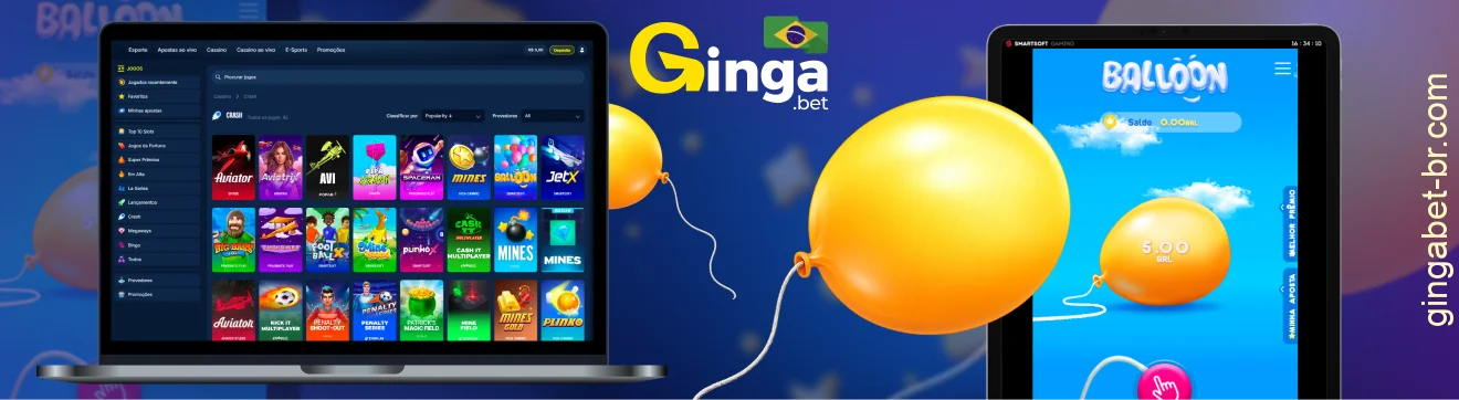 O jogo Gingabet Balloon oferece uma jogabilidade rápida, ideal para quem busca diversão instantânea no Brasil